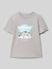 Tom Tailor Regular fit T-shirt van puur katoen Steengrijs