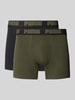 PUMA Bokserki o kroju slim fit z mieszanki bawełny w zestaw 2 szt. model 'EVERDAY' Khaki