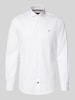 Tommy Hilfiger Tailored Slim fit zakelijk overhemd van puur katoen Wit