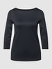 Christian Berg Woman Blusenshirt mit Rundhalsausschnitt Black