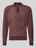 Jake*s Studio Men sweter o kroju regular fit z kołnierzykiem polo Bordowy