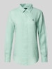 Polo Ralph Lauren Linnen blouse met labelstitching Mintgroen