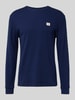 Calvin Klein Jeans Slim Fit Longsleeve mit Logo-Patch Modell 'Waffle' Marine