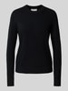 Jake*s Casual Gebreide pullover met ribboorden Zwart