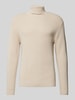 SELECTED HOMME Strickpullover mit Rollkragen Modell 'THEO' Offwhite