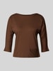 Marc Cain Blusenshirt mit 3/4-Arm Dunkelbraun