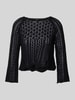 Only Cropped Strickpullover mit Baumwoll-Anteil Modell 'NOLA' Black