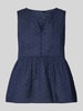 Vero Moda Blousetop van viscose met V-hals, model 'KATTY' Marineblauw