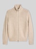 Marc O'Polo Strickjacke aus Schurwolle mit Stehkragen Beige