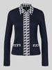 Marc Cain Shirt met lange mouwen met tweewegritssluiting Marineblauw