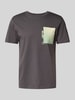 Tom Tailor Denim Regular Fit T-Shirt aus reiner Baumwolle Anthrazit