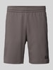 EA7 Emporio Armani Sweatshorts mit Label-Print Mittelgrau