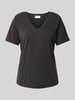 Jake*s Casual T-Shirt mit V-Ausschnitt Black