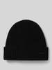 Barts Beanie met labeldetail, model 'WILBERT' Zwart