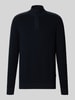 bugatti Strickpullover mit gepolsterten Schultern Marine