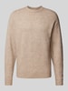 Jack & Jones Gebreide pullover met ronde hals, model 'OLLIE' Beige