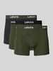 Levi's® Boxershort met elastische logoband in een set van 3 stuks Olijfgroen