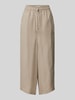 Drykorn Loose fit linnen broek met tunnelkoord, model 'CATCH' Taupe