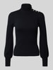 Lauren Ralph Lauren Gebreide pullover met fijnrib, model 'DWORINA' Zwart