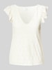 Vila Blusentop mit Lochstickerei Modell 'AMALINA' Offwhite