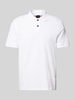 BOSS Orange Slim Fit Poloshirt mit kurzer Knopfleiste Modell 'Prime' Weiss