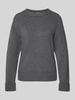 s.Oliver RED LABEL Relaxed Fit Strickpullover aus Baumwoll-Mix mit Woll-Anteil Mittelgrau Melange