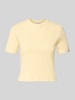Topshop t-shirt z okrągłym dekoltem Jasnożółty