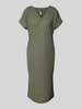Soyaconcept Midikleid mit V-Ausschnitt Modell 'Delia' Dunkelgruen