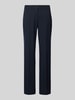 TONI Straight leg stoffen broek met persplooien Marineblauw