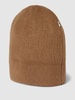 Selected Homme Beanie in riblook, model 'SLHMERINO WOOL SAILOR RIB' Camel