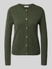 Christian Berg Woman Cardigan mit Rundhalsausschnitt und Knopfverschluss Oliv