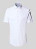 Jake*s Slim Fit Kurzarmhemd mit Knopfleiste Weiss