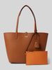 Lauren Ralph Lauren Handtas met labelprint, model 'RVRSBLE' Cognac