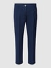 Brax Regular fit stoffen broek met persplooien, model 'STYLE.MARON' Marineblauw