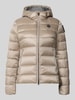 Blauer USA Daunenjacke in Stepp-Optik mit Logo-Detail Modell 'Charme' Beige