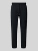 MCNEAL Regular Fit Sweatpants mit elastischen Beinabschlüssen Black