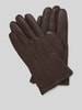 bugatti Handschuhe in Leder-Optik Dunkelbraun