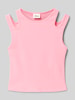 s.Oliver RED LABEL Slim Fit Tank Top mit Cut Outs Rosa