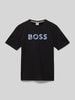 Boss T-Shirt mit Rundhalsausschnitt und Label-Print Black