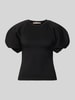 Rinascimento Bluse mit Ballonärmeln Black