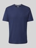 Christian Berg Men T-Shirt mit Strukturmuster Marine
