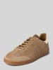 JOOP! SHOES Leren sneakers met labelopschrift, model 'velluto misto ike' Beige