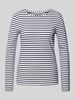 Oui Longsleeve mit U-Boot-Ausschnitt Modell 'SUMIKO' Marine