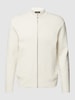 Esprit Collection Strickjacke mit Stehkragen Offwhite
