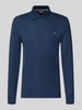 Christian Berg Men Poloshirt met labelstitching  Donkerblauw