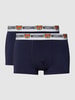 Moschino Swim + Underwear Trunks mit Stretch-Anteil im 2er-Pack Blau