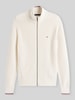 Tommy Hilfiger Regular Fit Strickjacke aus reiner Baumwolle Offwhite