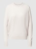 Jake*s Casual Strickpullover aus Kaschmir mit Rundhalsausschnitt Ecru