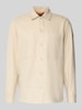 BOSS Orange Loose fit vrijetijdsoverhemd met wol, model 'LOCKY' Zand
