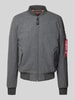 Alpha Industries Sweatjacke mit Label-Detail Hellgrau